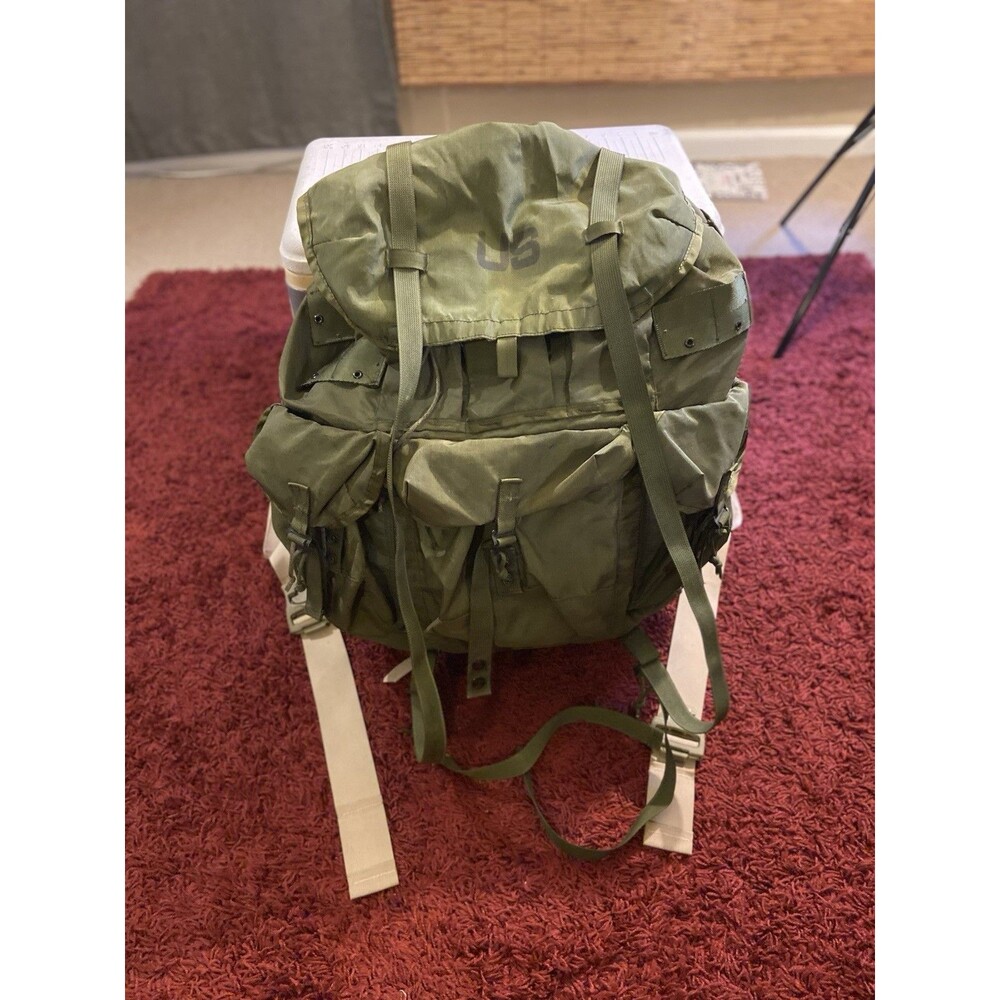 USGI Army Military Field Pack Combat Molle Backpack Hiking Camp Camo Rucksack - Picture 11 of 16